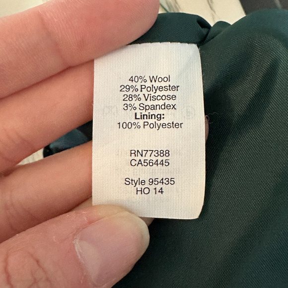 J. Crew Sidewalk Mini Skirt Size 8 Wool Blend Kelly Green Pockets Preppy Stretch - Picture 6 of 7